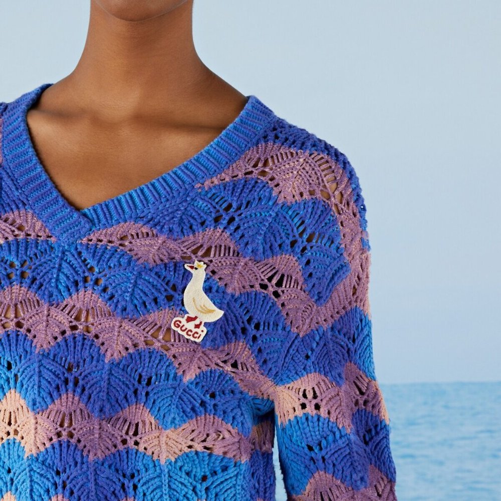 Gucci Tie Dye Knit Cotton Sweater - New with Tags